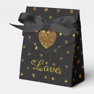 Black and Gold Candy Party Favor Box