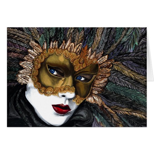 Black and Gold Carnival Mask by PSOVART (Front Horizontal)