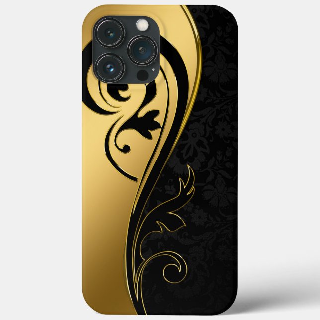 Black and Gold Case-Mate iPhone Case (Back)