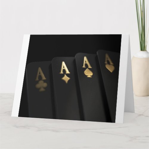 Black And Gold Casino Cards Aces