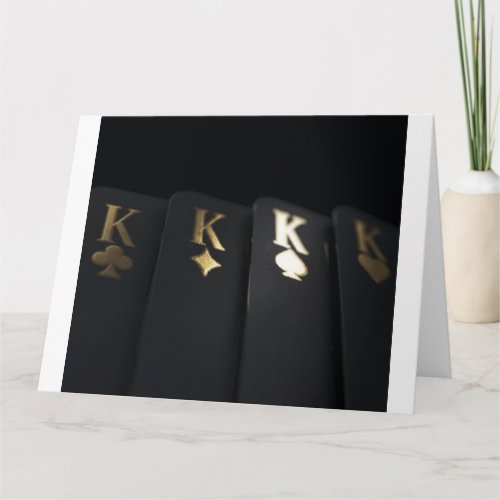 Black And Gold Casino Cards Kings
