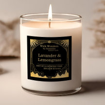 Black and Gold Celestial Candle