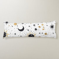 Black and Gold Celestial Sun Moon Stars