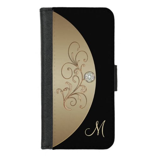 Black and Gold Celtic Monogram Wallet Case