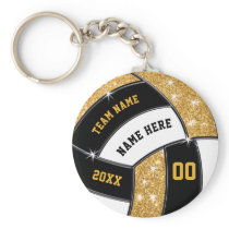 Black and Gold Cheap Volleyball Gifts 4 Text Boxes Keychain Black and Gold Cheap Volleyball Gifts 4 Text Boxes Keychain