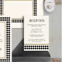 Black and Gold Checkerboard Border Reception
