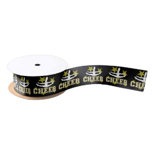 Black and gold cheerleading Satin Ribbon
