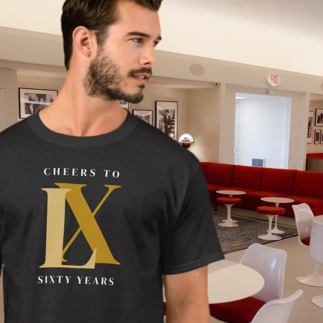 Black and Gold Cheers Birthday  T-Shirt (Creator Uploaded)