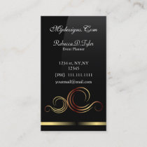 black and gold Chic Business Cards