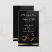 black and gold Chic Business Cards (Front/Back)