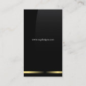black and gold Chic Business Cards (Back)