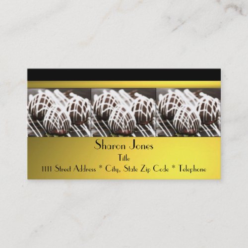 Black and Gold Chocolate Business Card