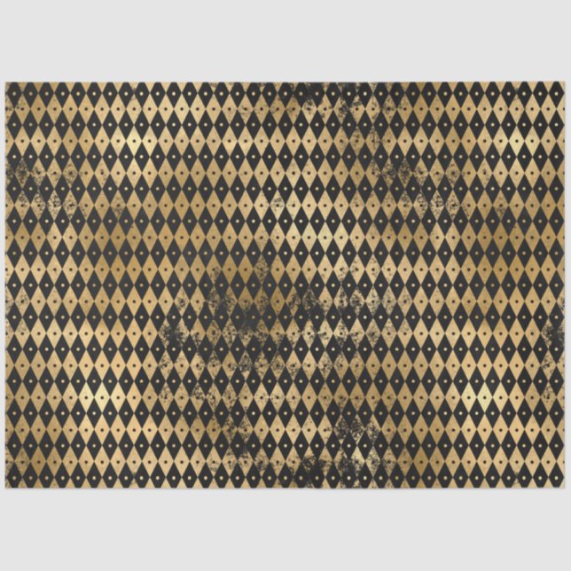 Black and Gold Circus Series Design 10 Tissue Paper (Front)