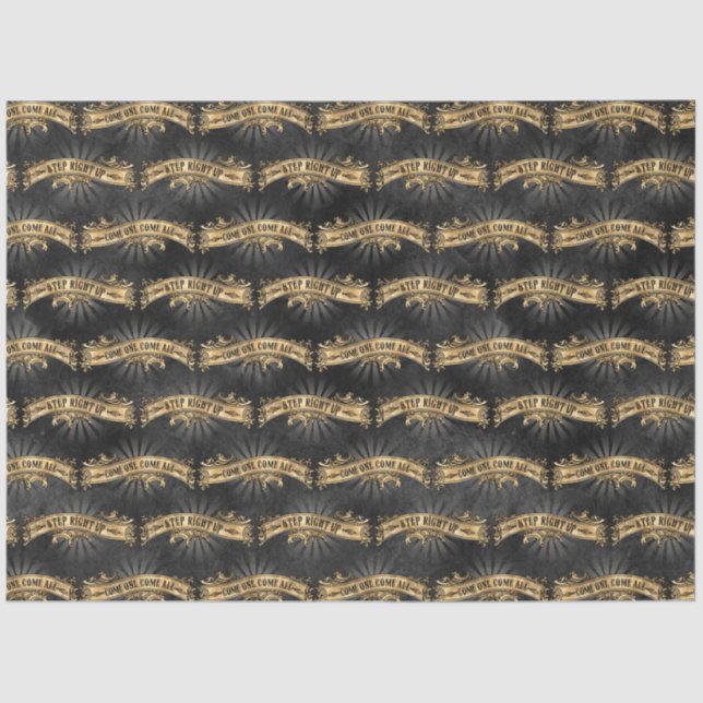 Black and Gold Circus Series Design 3 Tissue Paper (Front)