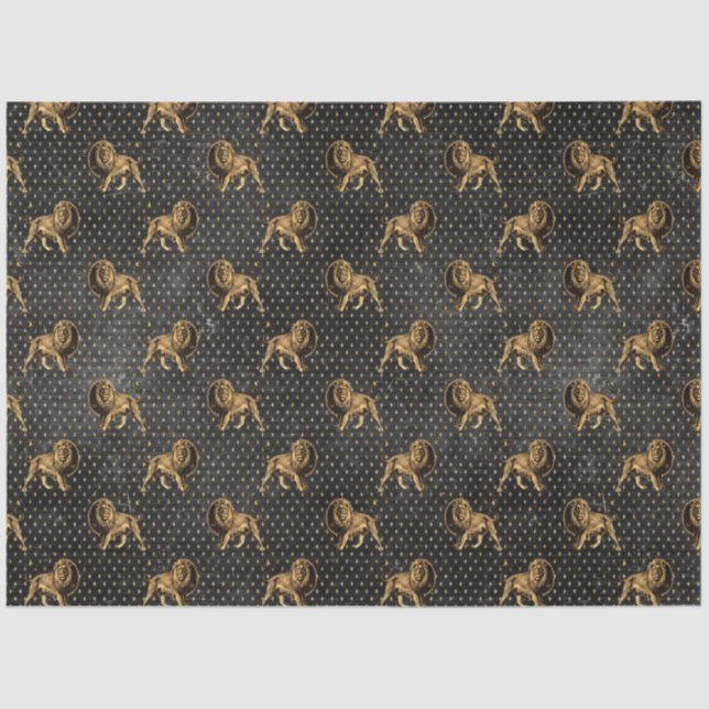 Black and Gold Circus Series Design 4 Tissue Paper (Front)