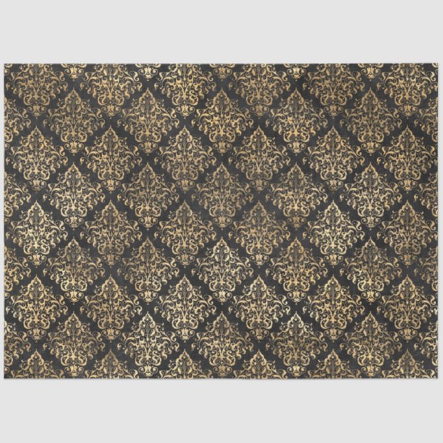 Black and Gold Circus Series Design 5 Tissue Paper (Front)