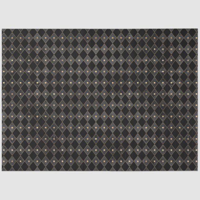 Black and Gold Circus Series Design 8 Tissue Paper (Front)