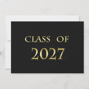 Black and Gold Class of 2027 Card