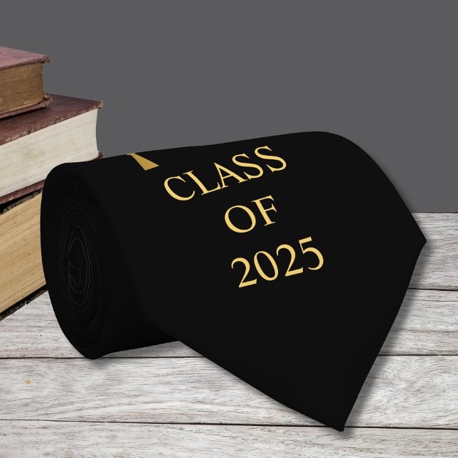 Black and Gold Class of Graduation Neck Tie (Creator Uploaded)