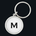 Black and Gold Classic Monogram Keychain<br><div class="desc">Personalized Classic Black and Gold Monogrammed Keychain Monogram Initial Gold Brushed Metallic Background. Perfect as holiday gift,  family reunion favors,  thank you gift for groomsmen and gift for any special occasions.</div>