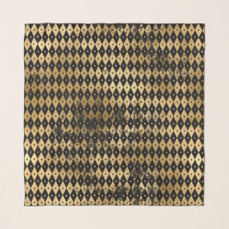Black and Gold Clowncore Scarf