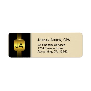Black And Gold Coins Elegant Cpa Accountant Label by sunnymars at Zazzle
