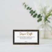 Black and Gold Confetti Diaper Raffle Ticket Cards (Standing Front)