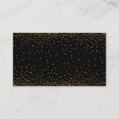 Black and Gold Confetti Diaper Raffle Ticket Cards (Back)