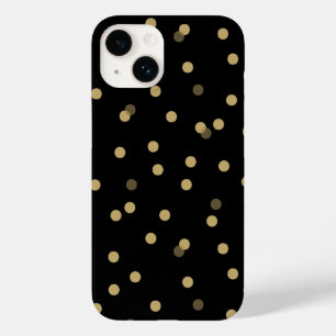 Black and Gold Confetti Dots Case-Mate iPhone 14 Case