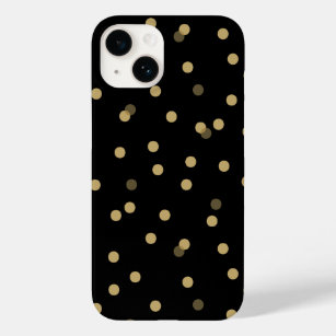 Black and Gold Confetti Dots Case-Mate iPhone 14 Case