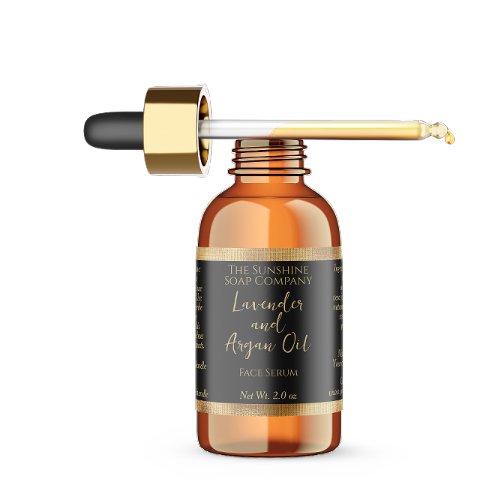 Black and Gold Cosmetics Dropper Bottle Label