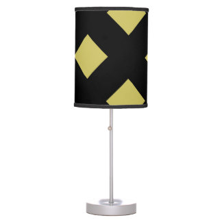 Black and Gold Cross-Patterned Lamp