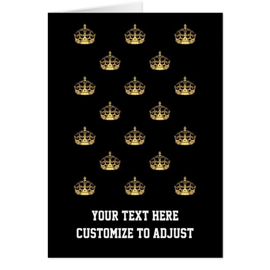 Black and gold crown pattern (Front)