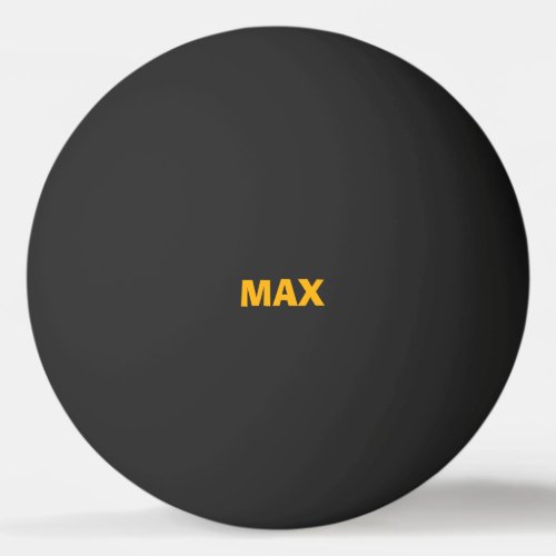 Black and Gold Custom Name Ping Pong Ball