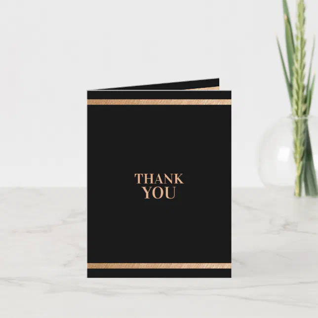 Black and Gold, Customer Thank You Card | Zazzle