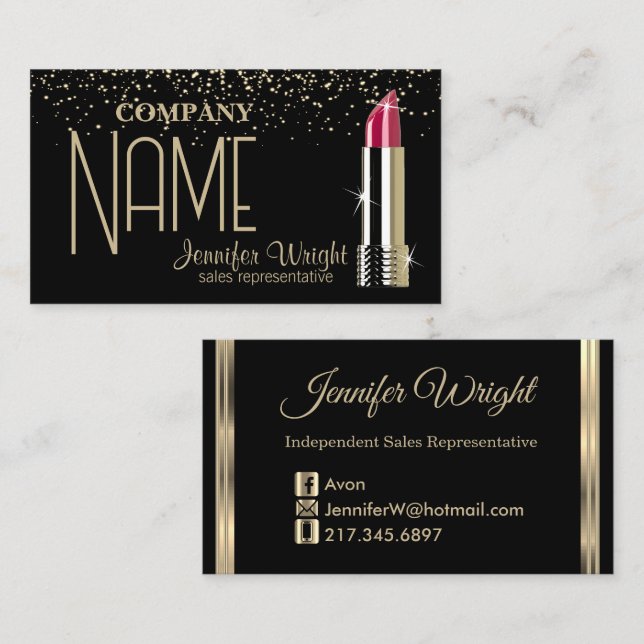 Black and Gold Design Business Card (Front/Back)