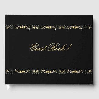 Black and Gold Design Guest Book