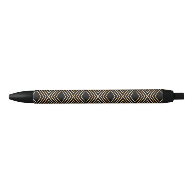 Black and Gold Diamond Pattern Pen (Front)