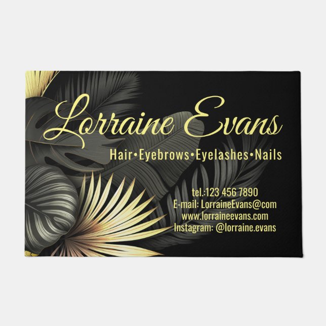 Black and Gold.  Doormat (Front)