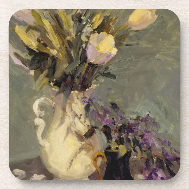 Black and Gold Drink Coaster (Front)