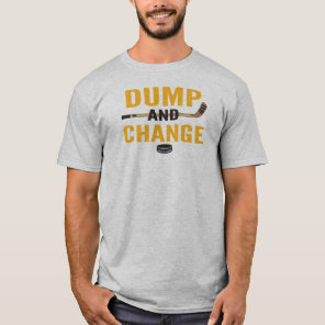 Black and Gold Dump and Change Hockey T-Shirt