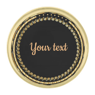 Black and Gold Elegance template Finish Lapel Pin