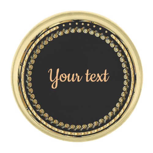 Black and Gold Elegance template Gold Finish Lapel Pin