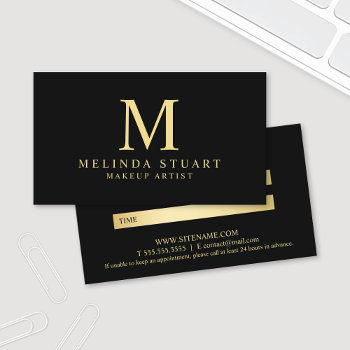 Black And Gold Elegant Appointment by manadesignco at Zazzle