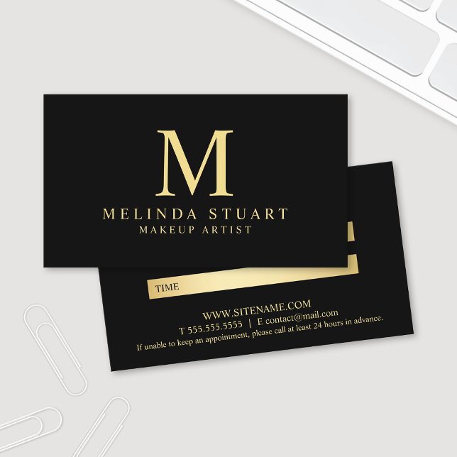 Black and Gold Elegant Appointment (Creator Uploaded)