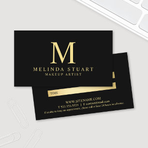 Black and Gold Elegant Appointment Card