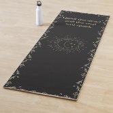 Celestial Gold Black Sun Moon Phase Personalized Yoga Mat