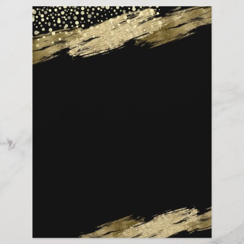 Black and gold elegant blank template  letterhead