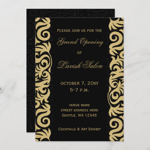 Black and Gold Elegant Corporate party Invitation