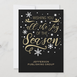 Black and Gold Elegant Modern Business holiday Card